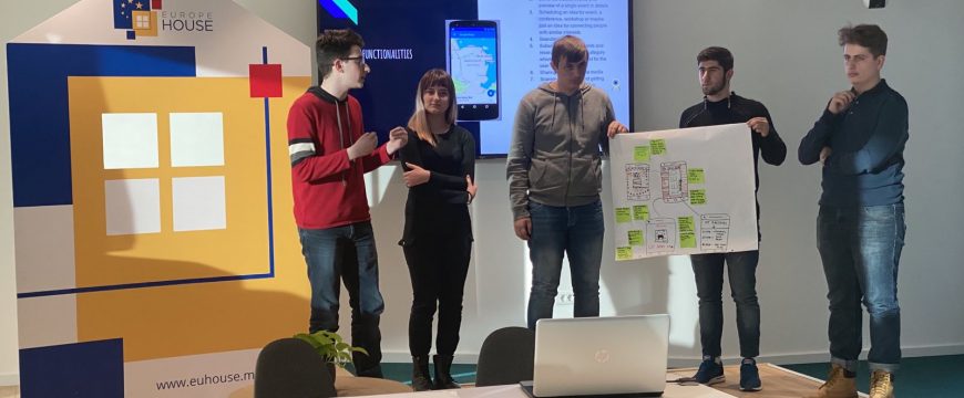 Creative Sessions with students to create the next “Europe House” mobile app