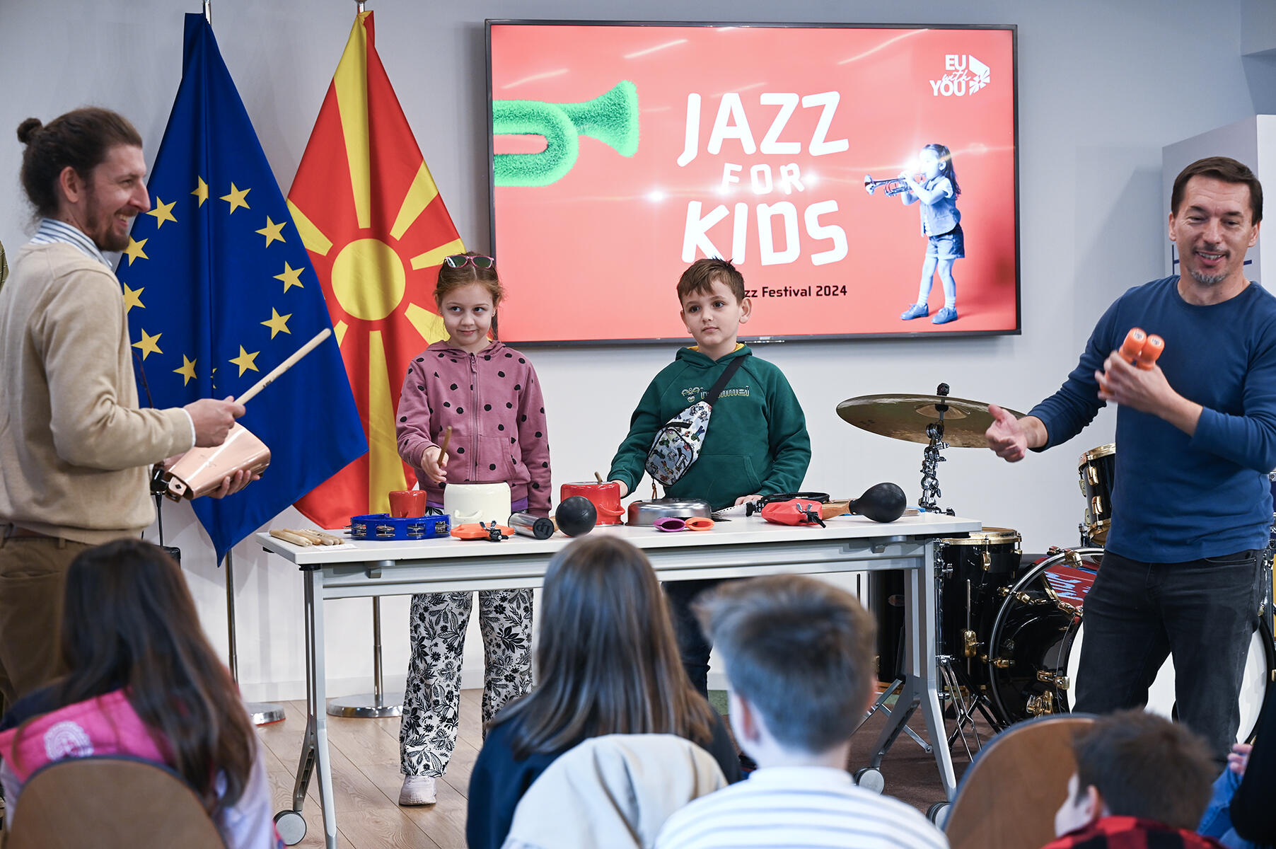 во соработка со Skopje Jazz Festival ја реализиравме музичката работилница Jazz for kids во Europe House Скопје